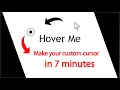 Create Custom Cursor with Hover Effect HTML CSS JavaScript