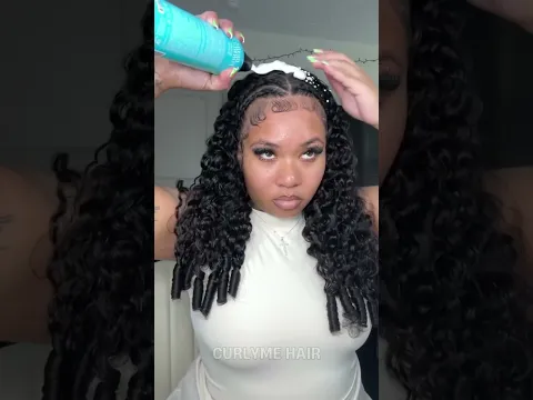 It’s giving it grew naturally😍😍Soft, bouncy & effortlessly gorgeous. ✨#curlymehair #halfwig #wigs