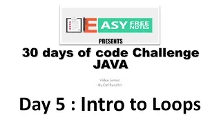 Day 5 Loops 30 days of code Challenge Hackerrank in JAVA