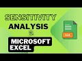 Sensitivity Analysis - Microsoft Excel
