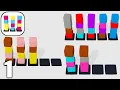 Stack Sort Color Cube Puzzle - Gameplay Walkthrough Part 1 All Levels 1-15 Android iOS