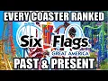 Ranking Every Coaster EVER at Six Flags Great America - Past Present Gurnee Illinois