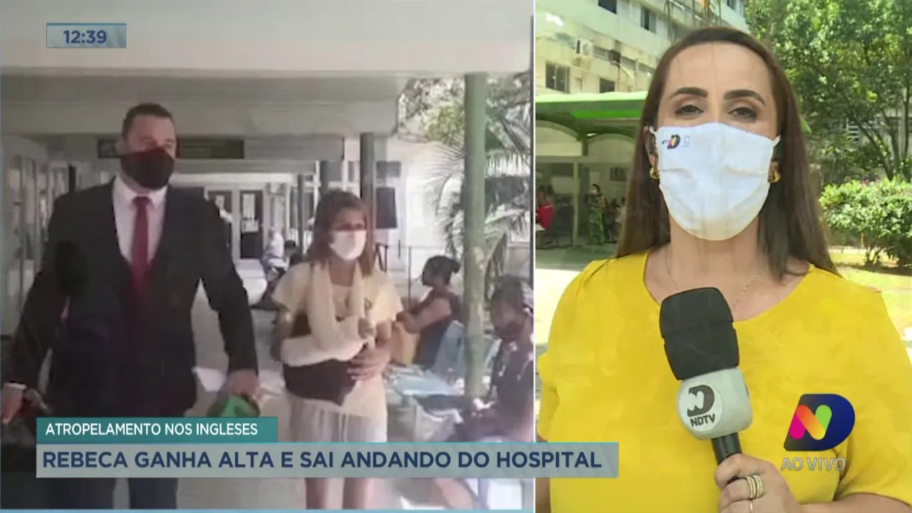 Atropelamento nos Ingleses: Rebeca ganha alta e sai do hospital