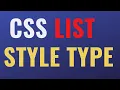 CSS LIST UNORDERED LIST ORDERED LIST LIST STYLE TYPE-CIRCLE SQUARE DISC ALPHA ROMAN