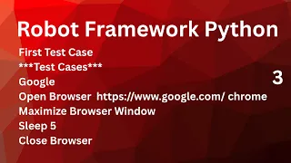 Write First Test Case Using Robot Framework Using Python First Test Script