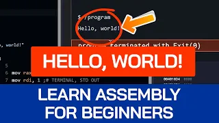 Learn Hello World in Assembly Tutorial for Beginners x86-64 Assembly Course