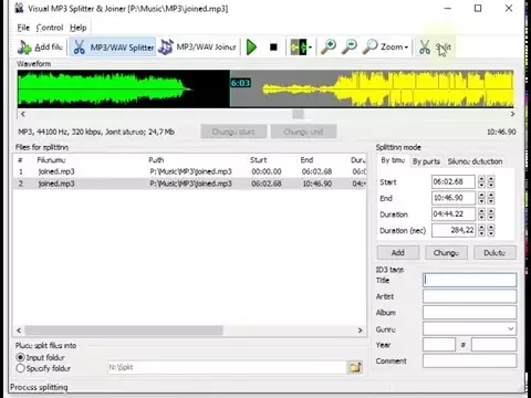 Download MP3 HOW TO SPLIT AN MP3 FILE. Visual Audio Splitter & Joiner