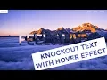 How to create knockout text with hover animation using HTML CSS and Javascript