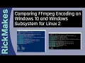 Comparing FFmpeg Encoding on Windows 10 and Windows Subsystem for Linux 2
