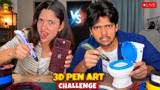 Viral 3D Pen Challenge with My Sibling 😱