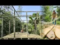 Download Lagu ATIMELAPSE: Girl builds two complete bamboo houses in 60 days, picks fruits and cooks,  rural life