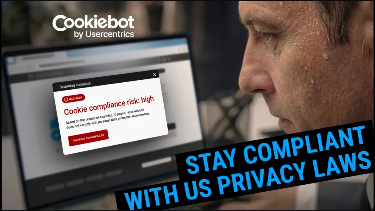 Usercentrics — Cookiebot by Usercentrics — Automated Cookie Consent Management (YouTube video ad)
