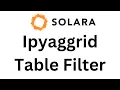 Solara Tutorial - Ipyaggrid Table Filter Search