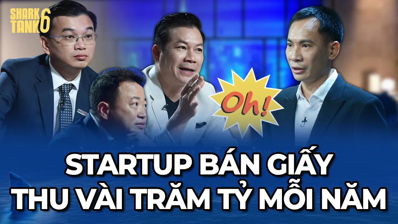 Outline Video "Bình Giấy” chạm mặt “Bình Shark", bán giấy thu vài trăm tỷ mỗi năm khiến 3 shark tranh deal