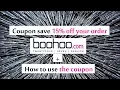 Boohoo coupon save 15 off your order