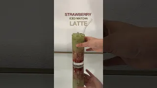Strawberry Iced Matcha Latte 