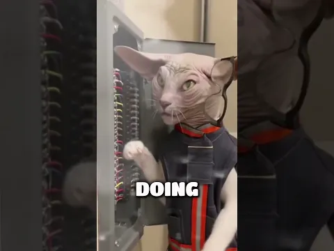 cat electrician 🤣 #shorts