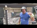 Spraying Aluminum Soffits with Sherwin Williams Multi-Surface Acrylic Coating