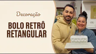 DECORANDO UM BOLO DE ANIVERSÁRIO RETANGULAR EM CHANTILLY AO VIVO