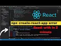npx create react app command not working