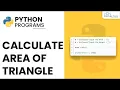 Make a program in python that finds the area of a triangle