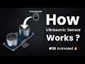 How Ultrasonic Sensor Works 3D Animated
