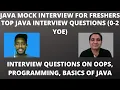 Java Mock Interview For Freshers Top Java Interview Questions and Answers