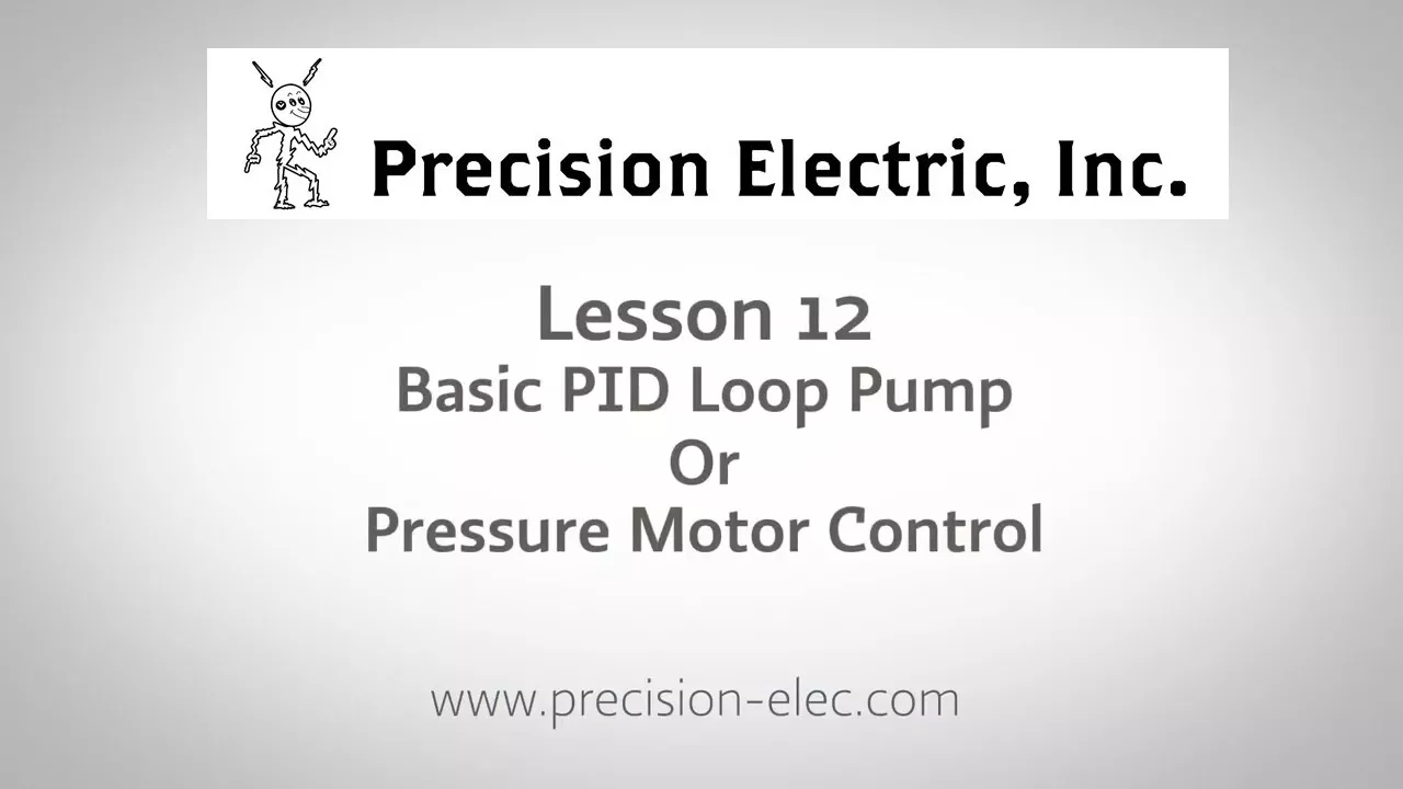 Lenze SMV Training Lesson 12: Basic PID Loop Pump Or Pressure Motor Control - VFDs
