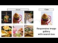 How to create responsive image gallery with search box using html css and javascript