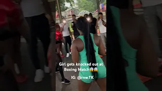 Girl Gets Knocked Out At Boxing Match 