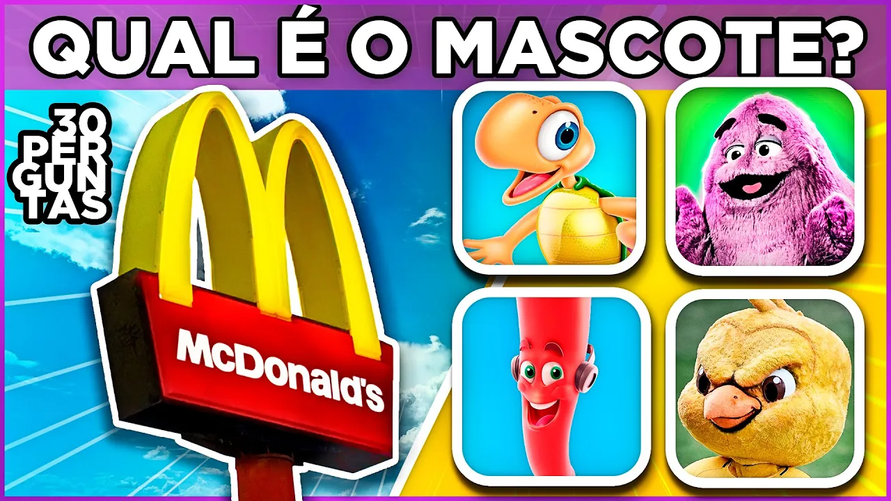 ???? QUAL É O MASCOTE PELA MARCA? ???? Você conhece o mascotes das marcas mais famosas ? #quiz #macaquiz ????