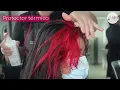 Mechas rojas antes y despues