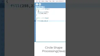 Circle Shape in Processing Animation