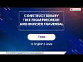 Construct Binarytree From Preorder And Inorder Traversal Trees In English Java - 8