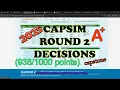 CAPSIM Round 2 - Decisions points