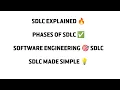SDLC in Software Engineering Software Development Life Cycle Phases Explained Coding Theory Guru