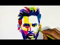 Lionel Messi Coloring Poster with Prismacolor Premier