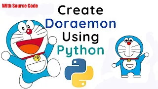 How to draw Doraemon Using Python Draw Doraemon Source Code Python Turtle Arts