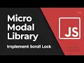 Create a Light Modal JavaScript library - Implement Scroll Lock