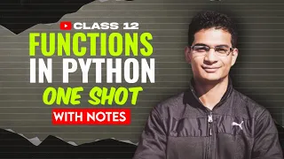 Functions in Python Chapter 2 Class 12 Computer Science with Python One Shot Complete Notes
