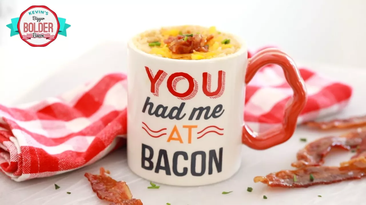 Maple Bacon Cheddar Mug Muffin - Bigger Bolder BACON