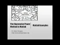 The Eigenvalue Power Method Algorithm in Matlab