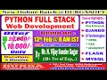PYTHON FULL STACK Web Development Online Training DURGASOFT