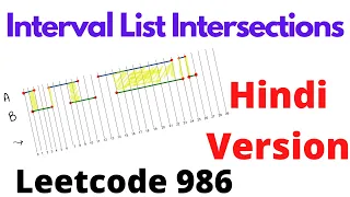 Interval List Intersections leetcode 986 Hindi
