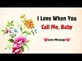 Lagu When You Call Me “Baby”… My Whole World Stops 💞