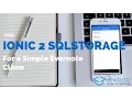 Ionic 2 Using SqlStorage For an Evernote Clone