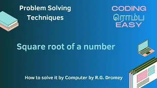 Finding the square root of a number Python code to find square root R G Dromey