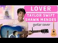 Lagu Taylor Swift \u0026 Shawn Mendes - Lover (EASY guitar cover with tabs|chords on screen) 🎸🎶💕