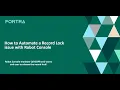 Robot Console How to Automate a Record Lock Issue in QSYSOPR