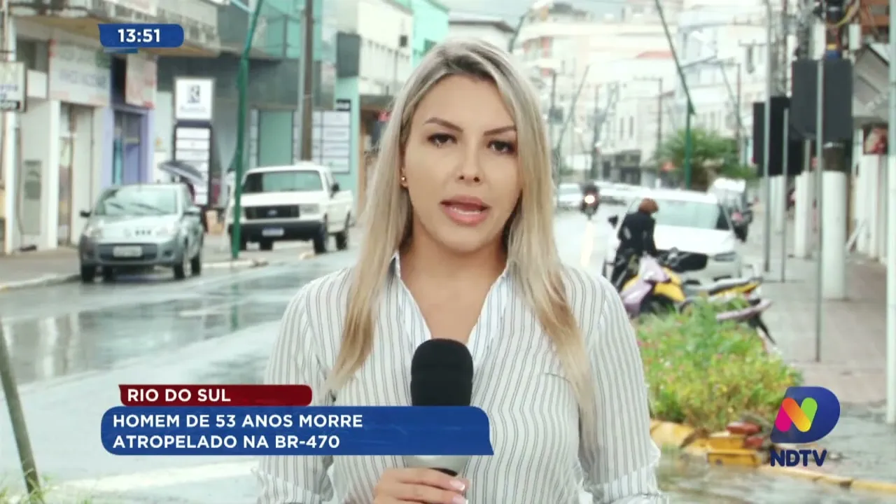 Rio do Sul: homem de 53 anos morre atropelado na BR-470